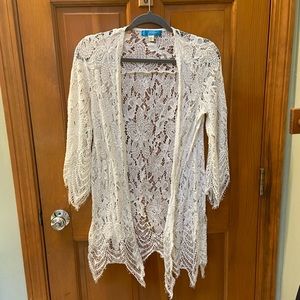 3/4 length lace cardigan